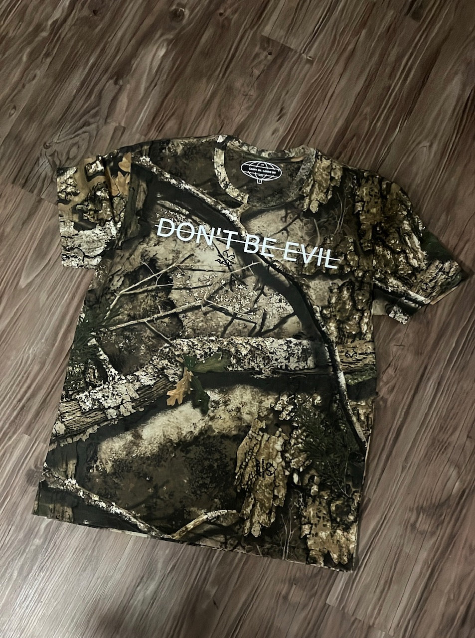 DON'T BE EVIL Camo Shirt